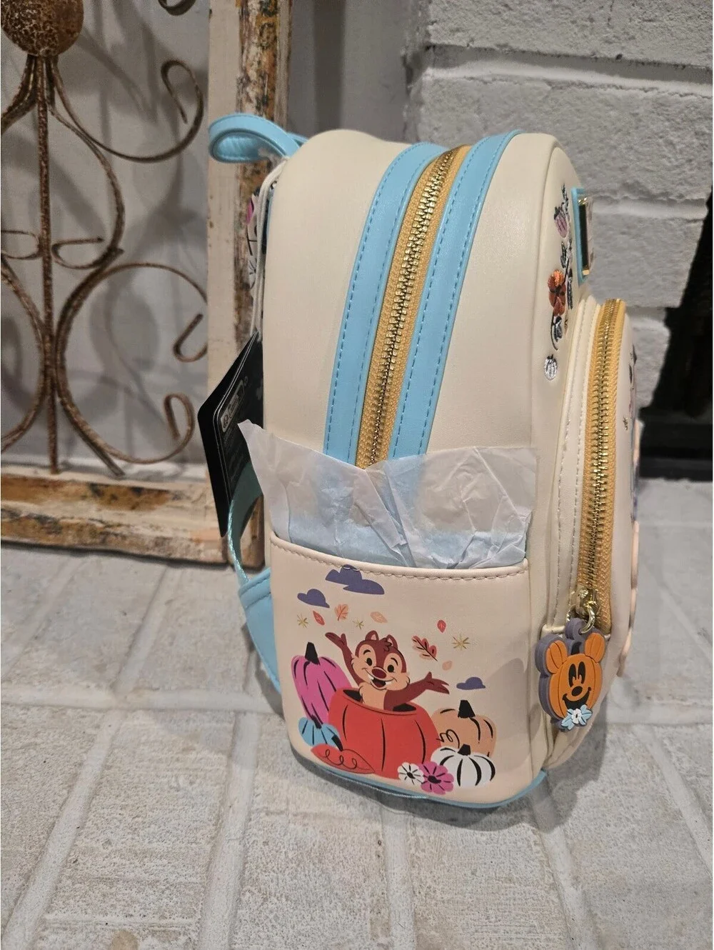 Disney Loungefly Halloween Mini Backpack with Classic Characters and Embroidery